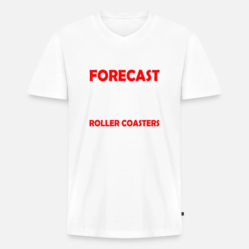 forecast Roller Coaster rollercoaster - Männer Premium Bio T-Shirt mit V-Ausschnitt - undefined
