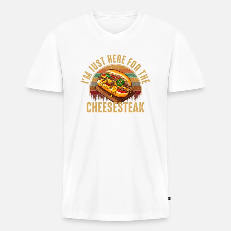 Philly Cheesesteak apparel - Männer Premium Bio T-Shirt mit V-Ausschnitt - undefined