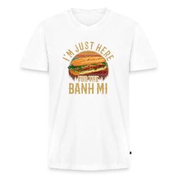 Banh Mi Vietnamese Food - Männer Premium Bio T-Shirt mit V-Ausschnitt - Weiß - Vorne - Nico (187cm)