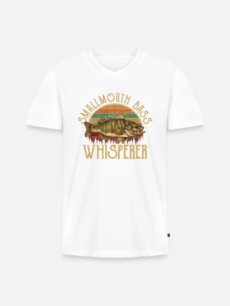 Smallmouth bass - Männer Premium Bio T-Shirt mit V-Ausschnitt - 