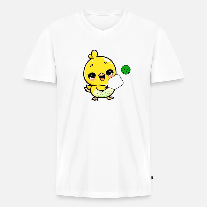 Pickleball Chick, funny pickleball - Männer Premium Bio T-Shirt mit V-Ausschnitt - undefined