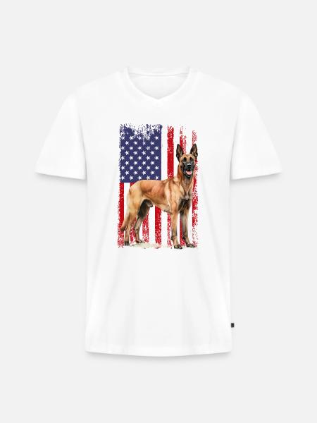 Belgian Malinois - Männer Premium Bio T-Shirt mit V-Ausschnitt -