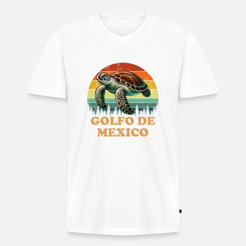 golfo de mexico - Männer Premium Bio T-Shirt mit V-Ausschnitt - undefined