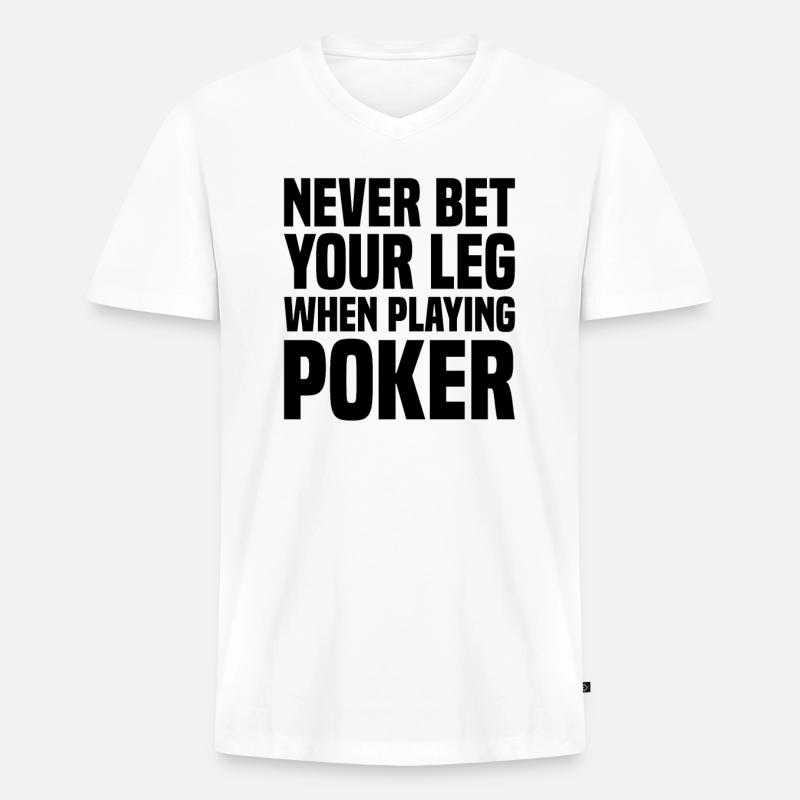 Amputation Bein Prothese - Männer Premium Bio T-Shirt mit V-Ausschnitt - Weiß