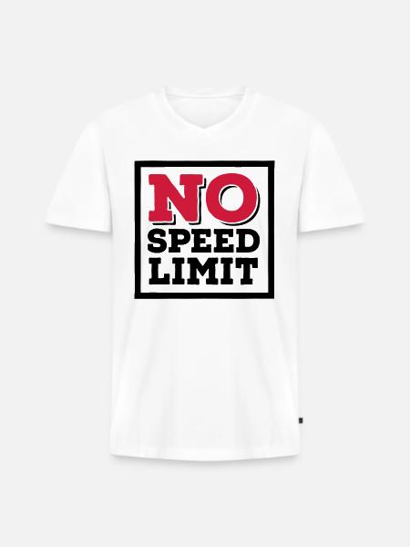 speed - Men's Premium Organic T-shirt with V-neck - white