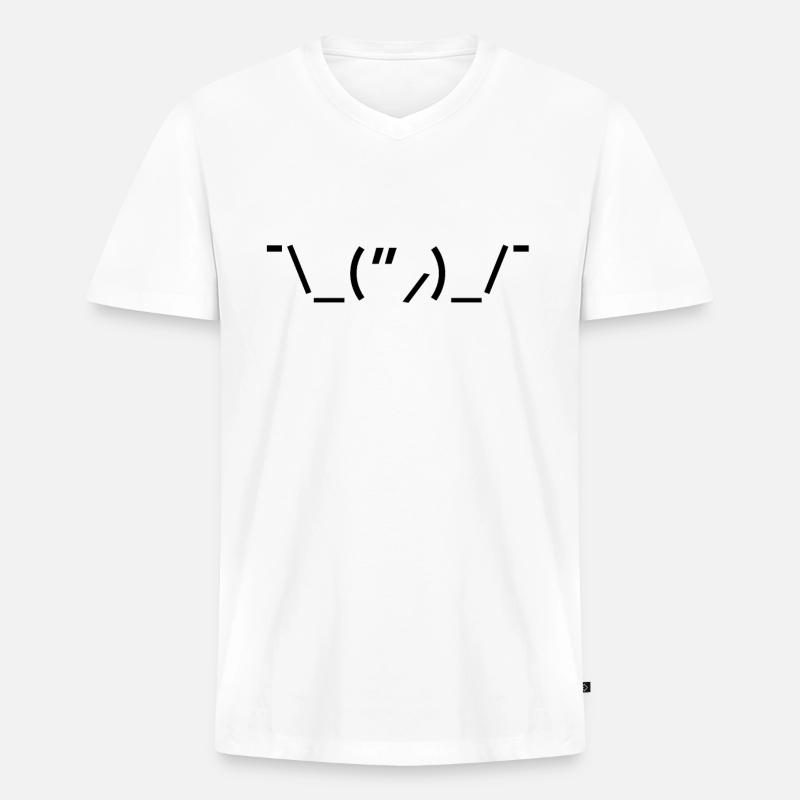 Computer Programmierer Nerd Lustig Informatik - Männer Premium Bio T-Shirt mit V-Ausschnitt - Weiß