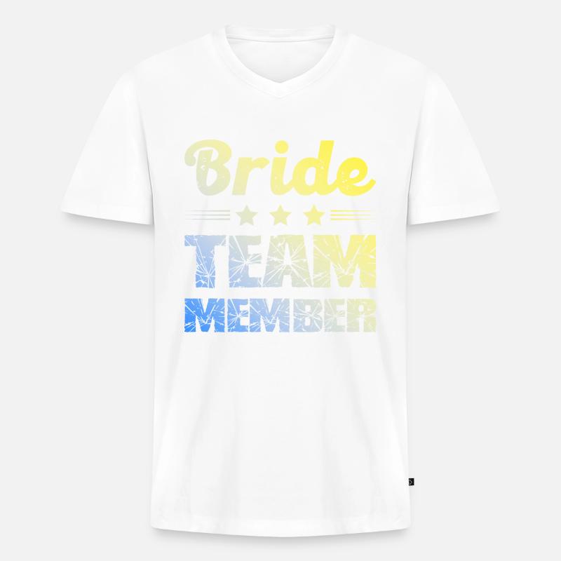 Bride Team - Männer Premium Bio T-Shirt mit V-Ausschnitt - undefined