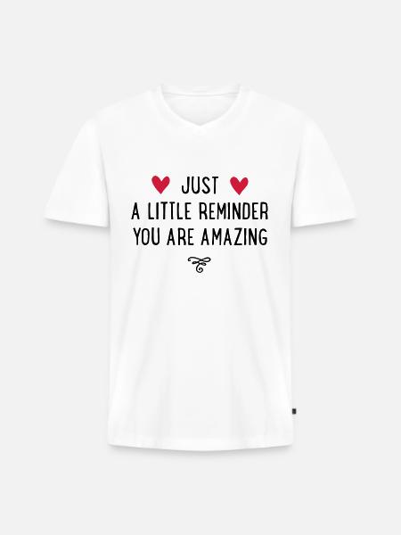 amazing - Men's Premium Organic T-shirt with V-neck - white