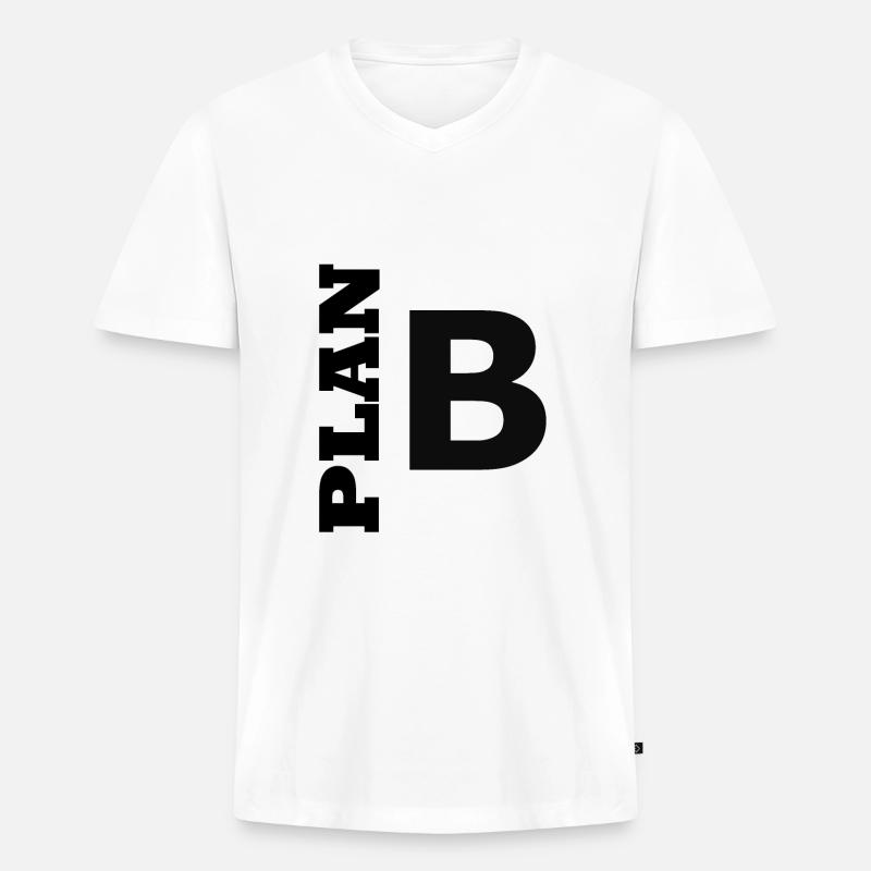 Plan B / Super als Geschenkidee - Männer Premium Bio T-Shirt mit V-Ausschnitt - Weiß