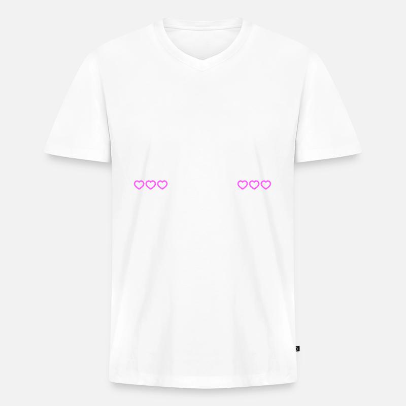 dancing crew herzchen - Männer Premium Bio T-Shirt mit V-Ausschnitt - undefined