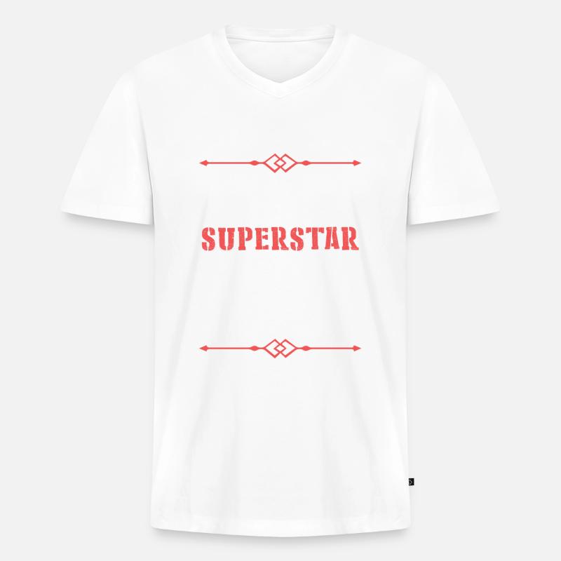 Bester Onkel Held Spruch - Männer Premium Bio T-Shirt mit V-Ausschnitt - undefined