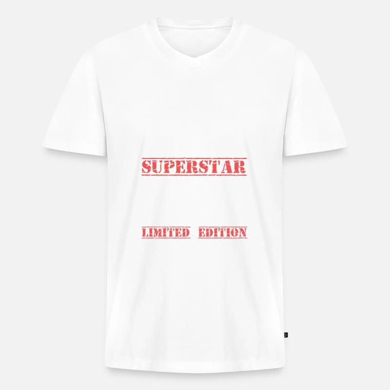 Bester Onkel Star Spruch - Männer Premium Bio T-Shirt mit V-Ausschnitt - undefined