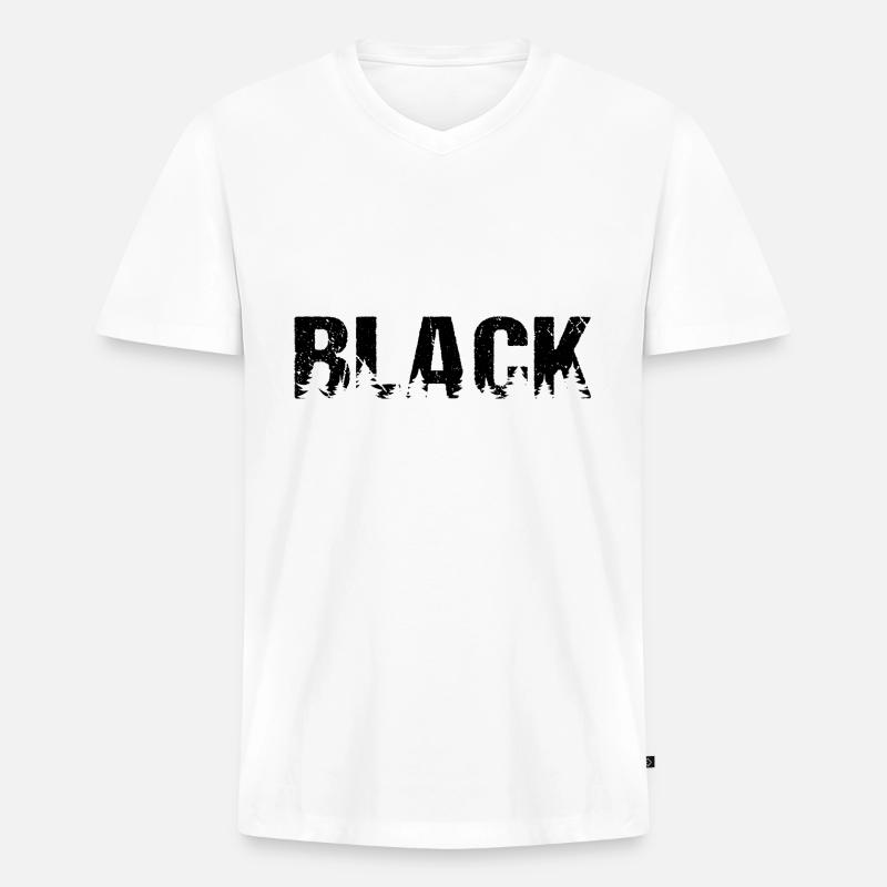Black Forest Schwarzwald - Männer Premium Bio T-Shirt mit V-Ausschnitt - Weiß