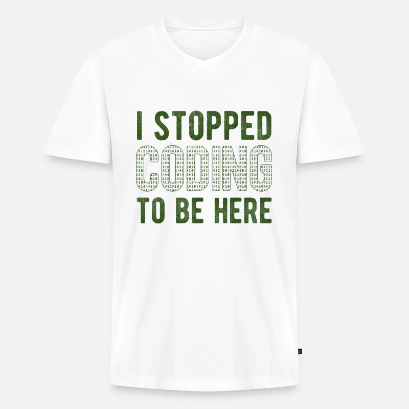 Software Ingenieur Informatiker Programmierer - Männer Premium Bio T-Shirt mit V-Ausschnitt - Weiß