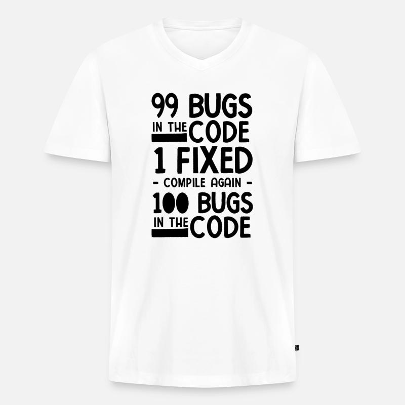 Software Ingenieur Informatiker Programmierer - Männer Premium Bio T-Shirt mit V-Ausschnitt - Weiß