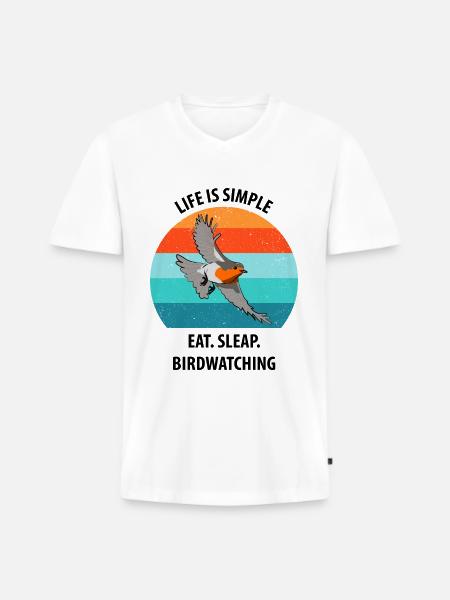 Bird Watching Bird Watching Birding Bird - Men's Premium Organic T-shirt with V-neck - white