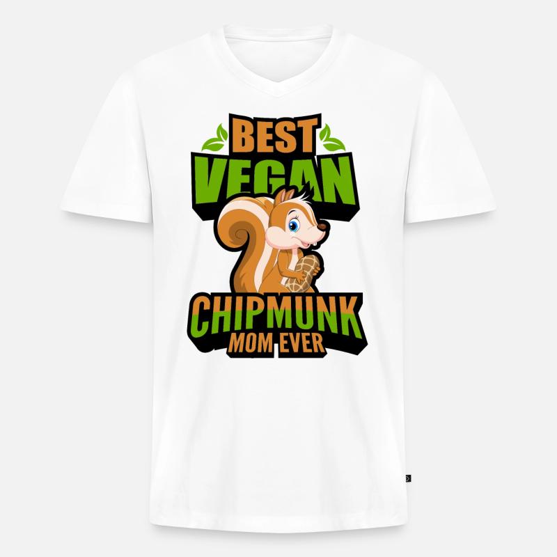 Chipmunks - Männer Premium Bio T-Shirt mit V-Ausschnitt - Weiß