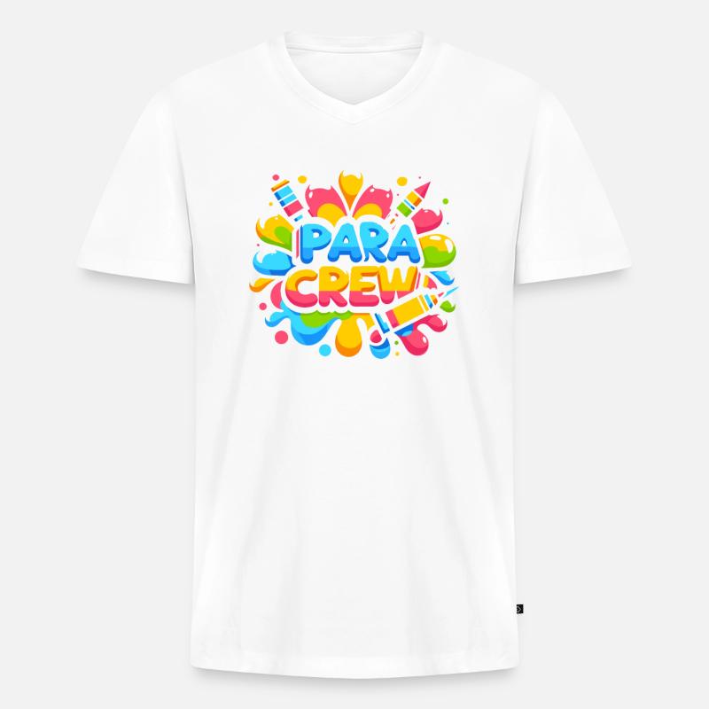Para Crew Paraprofessional Parapro Lehrer - Männer Premium Bio T-Shirt mit V-Ausschnitt - undefined