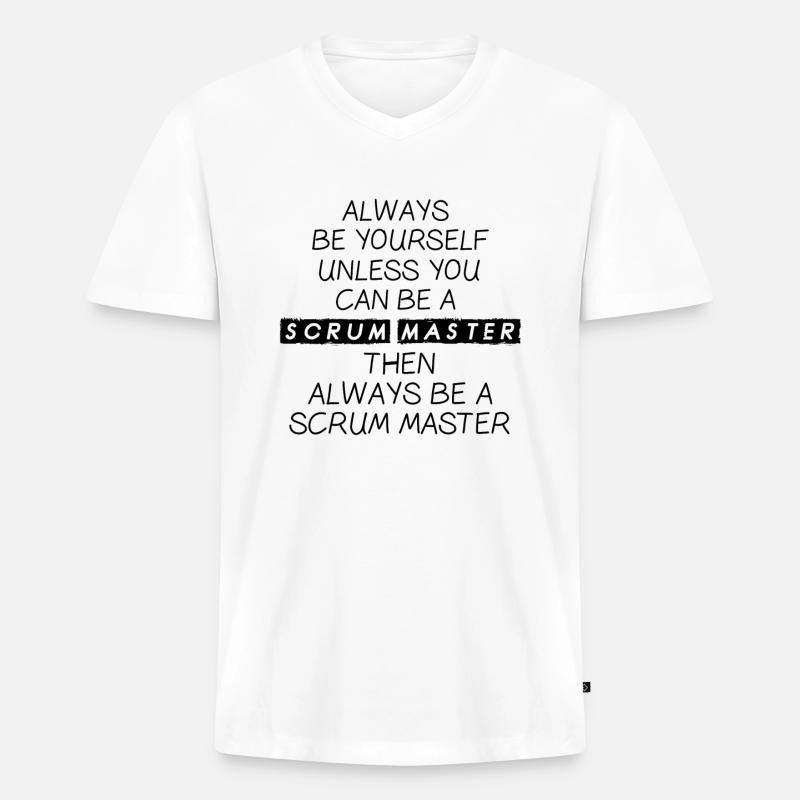 Scrum Master Agile Software Entwicklung - Männer Premium Bio T-Shirt mit V-Ausschnitt - Weiß