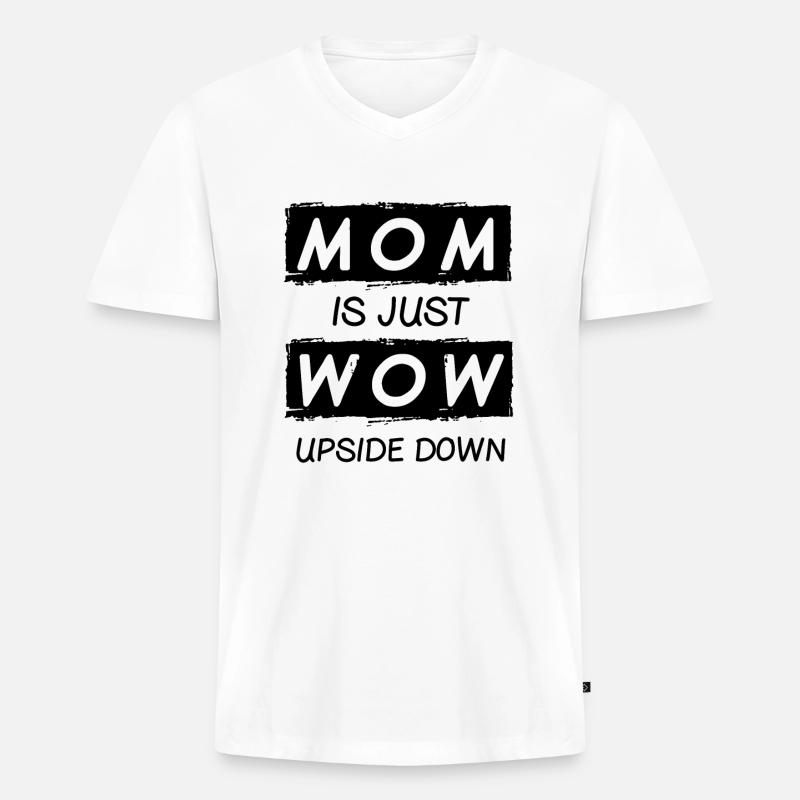 Mutter Mama Mum - Männer Premium Bio T-Shirt mit V-Ausschnitt - Weiß
