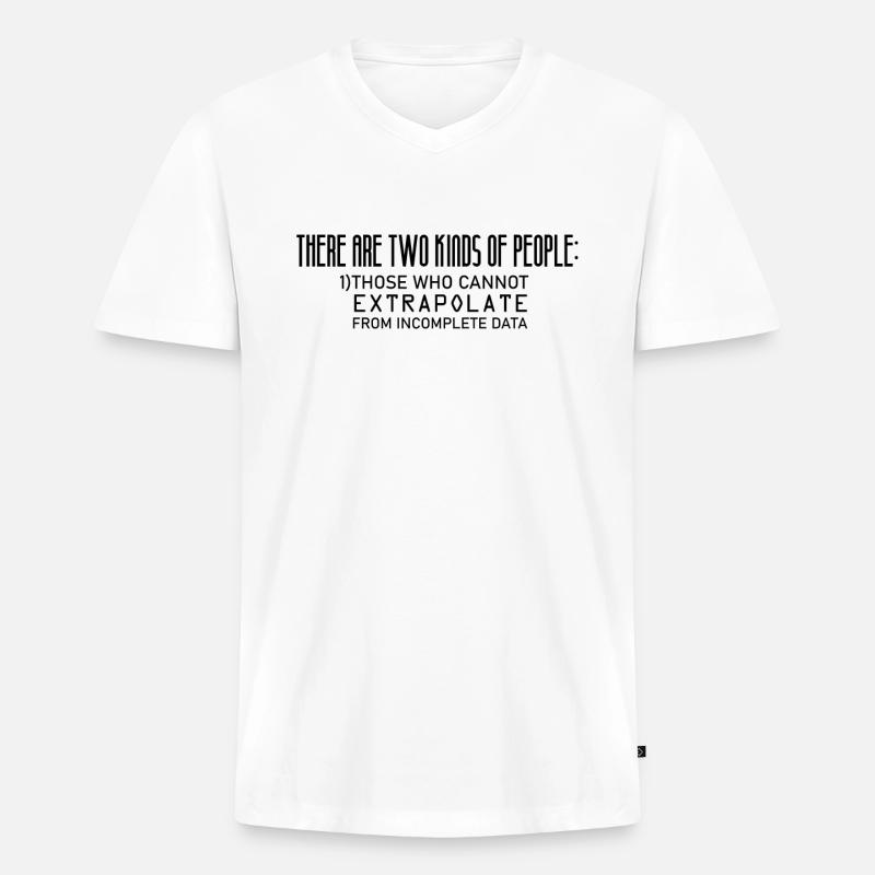 Mathematik Lustiges Mathe Extrapolate - Männer Premium Bio T-Shirt mit V-Ausschnitt - Weiß