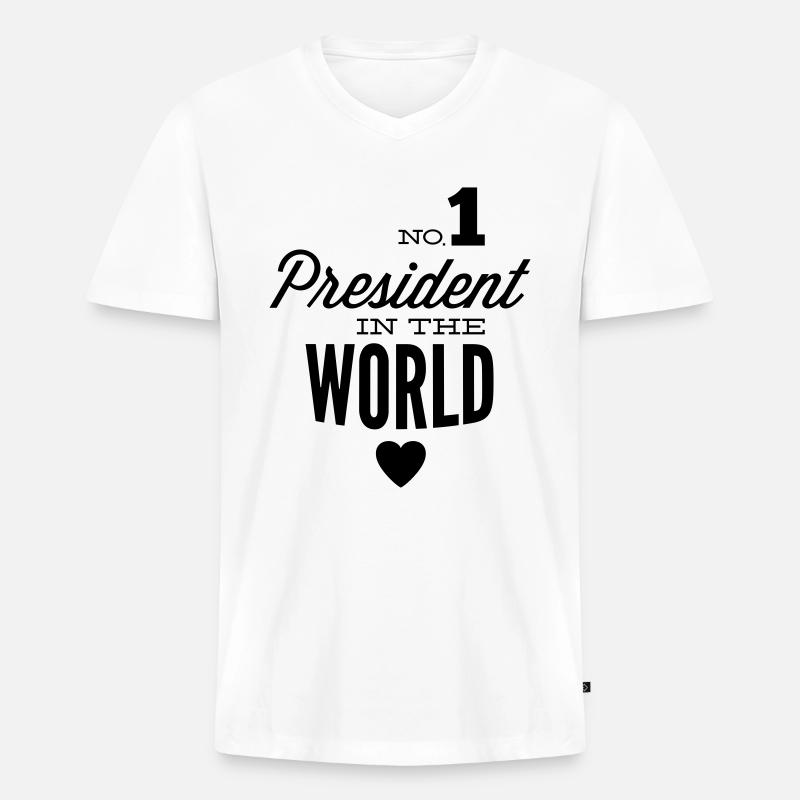 Bester Präsident der Welt - Männer Premium Bio T-Shirt mit V-Ausschnitt - undefined