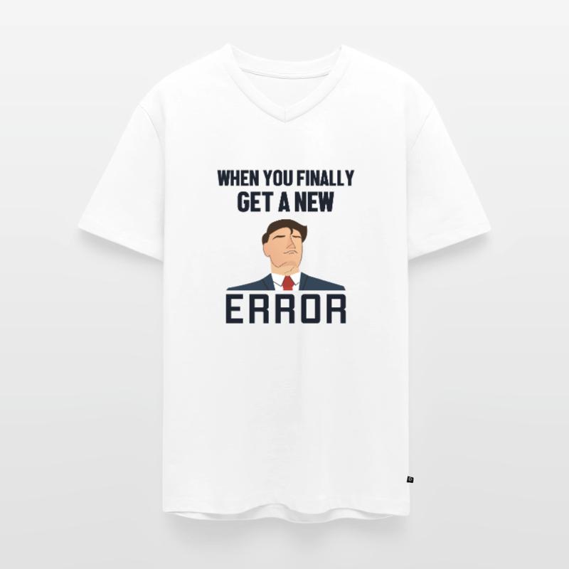 Get a New Error Engineer Full Stack Coder Men's Premium Organic T-shirt with V-neck
