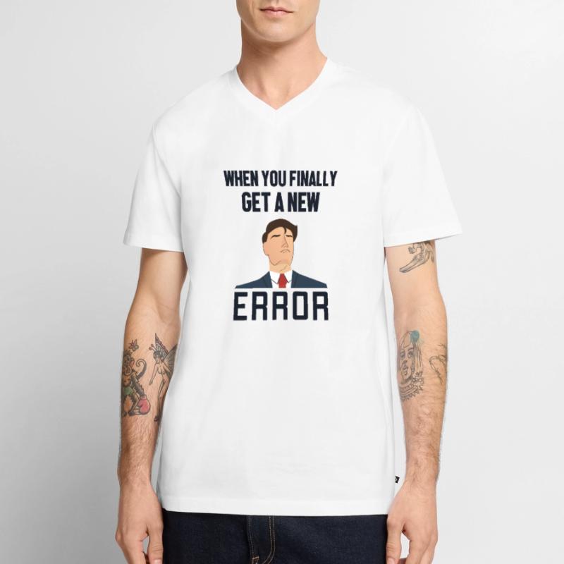 Get a New Error Engineer Full Stack Coder Men's Premium Organic T-shirt with V-neck
