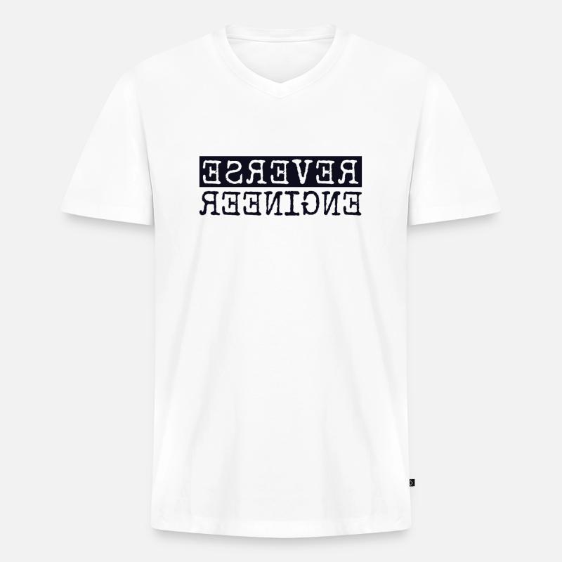 Reverse Engineer Softwareingenieur Developer - Männer Premium Bio T-Shirt mit V-Ausschnitt - Weiß