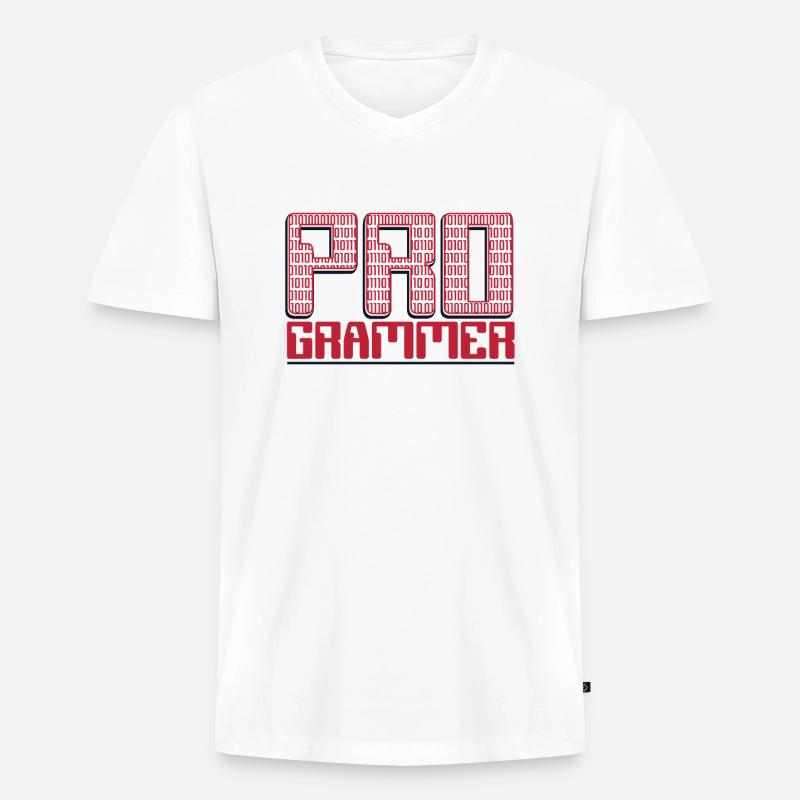 Programmer Developer Softwareentwickler Coder - Männer Premium Bio T-Shirt mit V-Ausschnitt - Weiß