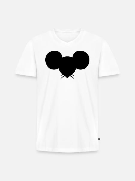 Mouse Mouse Head Mouse Mouse - Men's Premium Organic T-shirt with V-neck - white