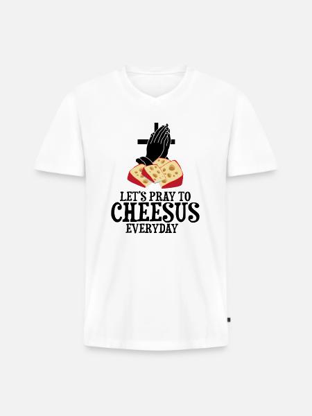 Charcuterie design for cheesemakers - Men's Premium Organic T-shirt with V-neck - white