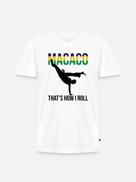 Brazilian dance for kickboxing - Men's Premium Organic T-shirt with V-neck - white