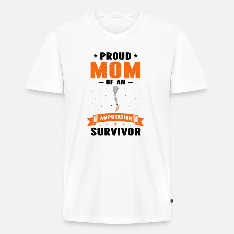 Beinprothesendesign und Beinprothesen - Männer Premium Bio T-Shirt mit V-Ausschnitt - Weiß
