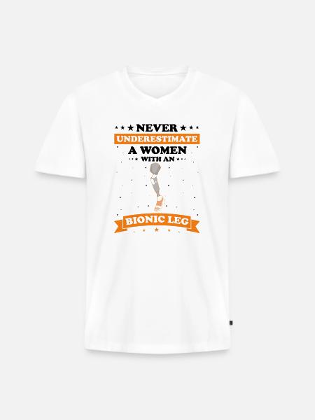 Beinprothesendesign und Beinprothesen - Männer Premium Bio T-Shirt mit V-Ausschnitt - Weiß