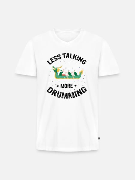 Drachenboot Crew und Drachenbootfahren - Männer Premium Bio T-Shirt mit V-Ausschnitt - Weiß