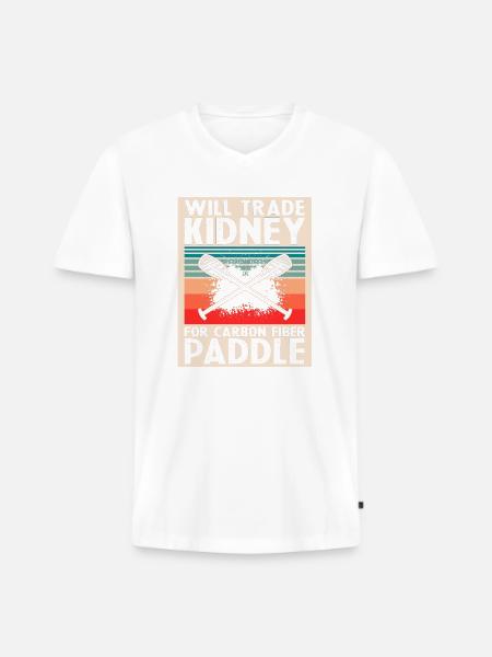 Drachenboot und Drachenboot Crew - Männer Premium Bio T-Shirt mit V-Ausschnitt - Weiß