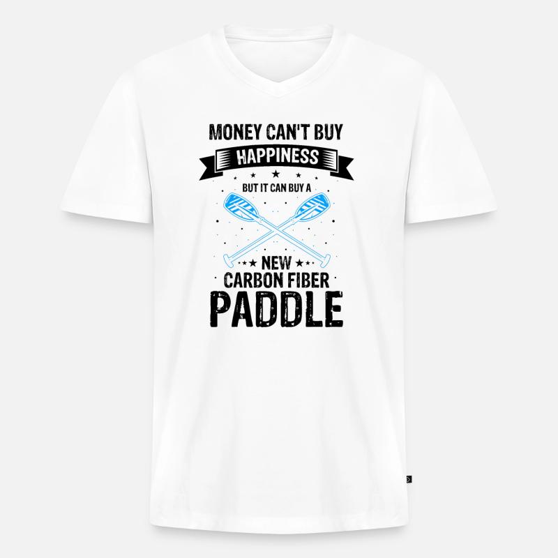 Drachenboot Trainer und Drachenboot - Männer Premium Bio T-Shirt mit V-Ausschnitt - Weiß
