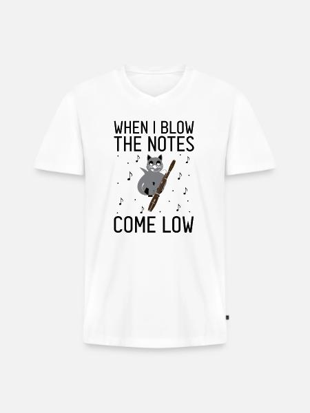 Orchestra and woodwind instrument - Men's Premium Organic T-shirt with V-neck - white