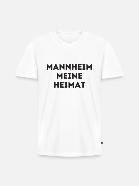 Mannheim meine Heimat - Männer Premium Bio T-Shirt mit V-Ausschnitt - Weiß