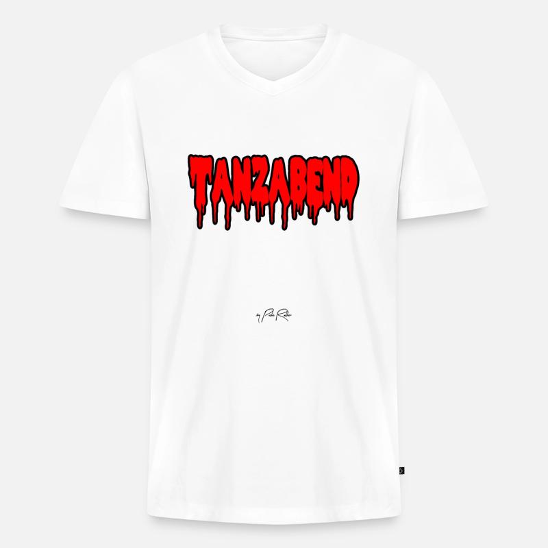 Tanzabend - Männer Premium Bio T-Shirt mit V-Ausschnitt - Weiß