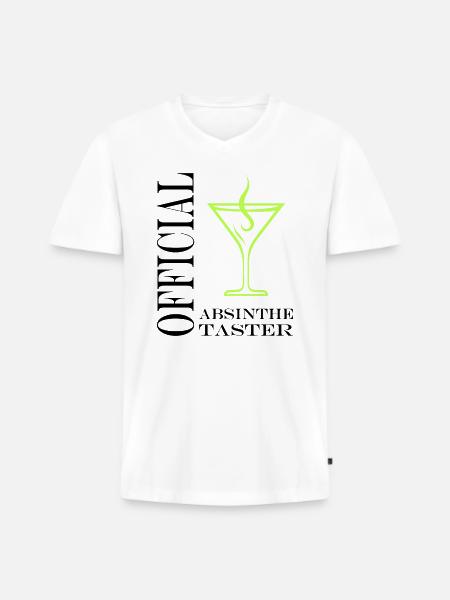 Official taster absinthe - T-shirt encolure en V Premium bio Homme - blanc