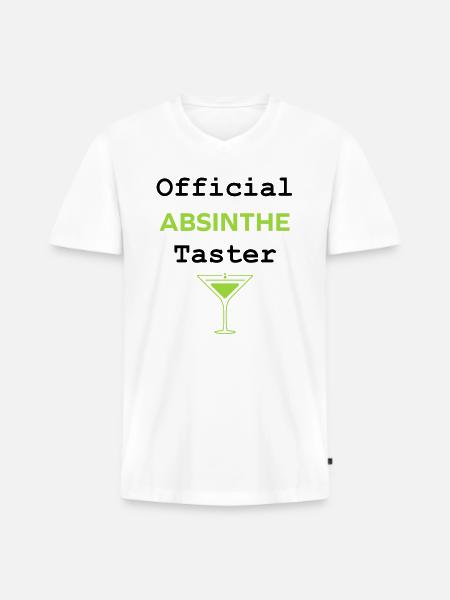 Official absinthe taster - Men's Premium Organic T-shirt with V-neck - white