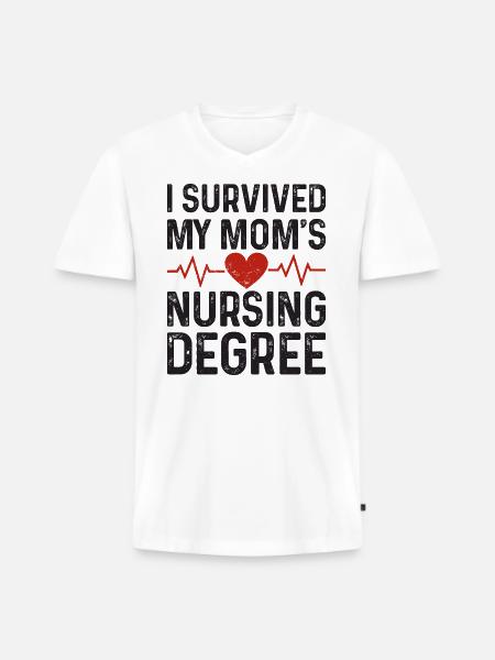 I graduated from nursing school - Men's Premium Organic T-shirt with V-neck - white