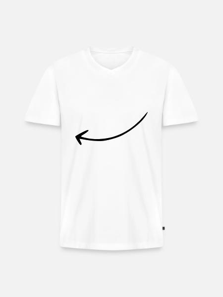 Arrow drawing sketch black - Men's Premium Organic T-shirt with V-neck - white