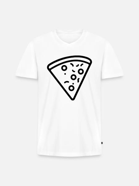 Pizza slice - Men's Premium Organic T-shirt with V-neck - white