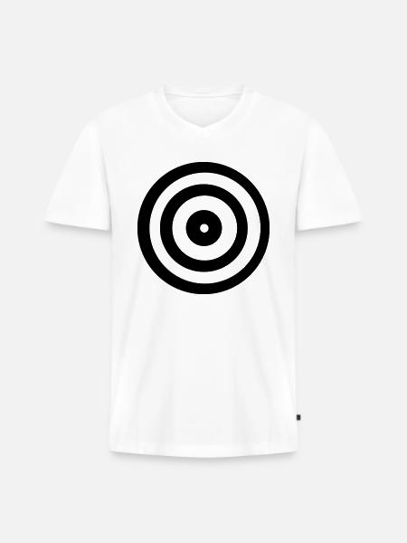 target - Men's Premium Organic T-shirt with V-neck - white