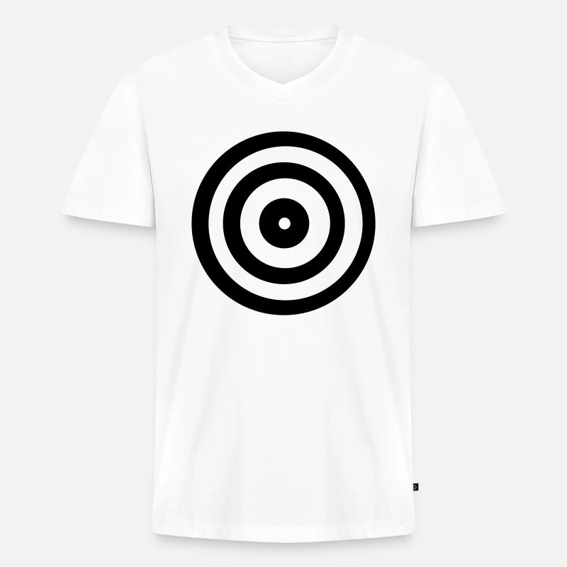 Ziel - Männer Premium Bio T-Shirt mit V-Ausschnitt - Weiß