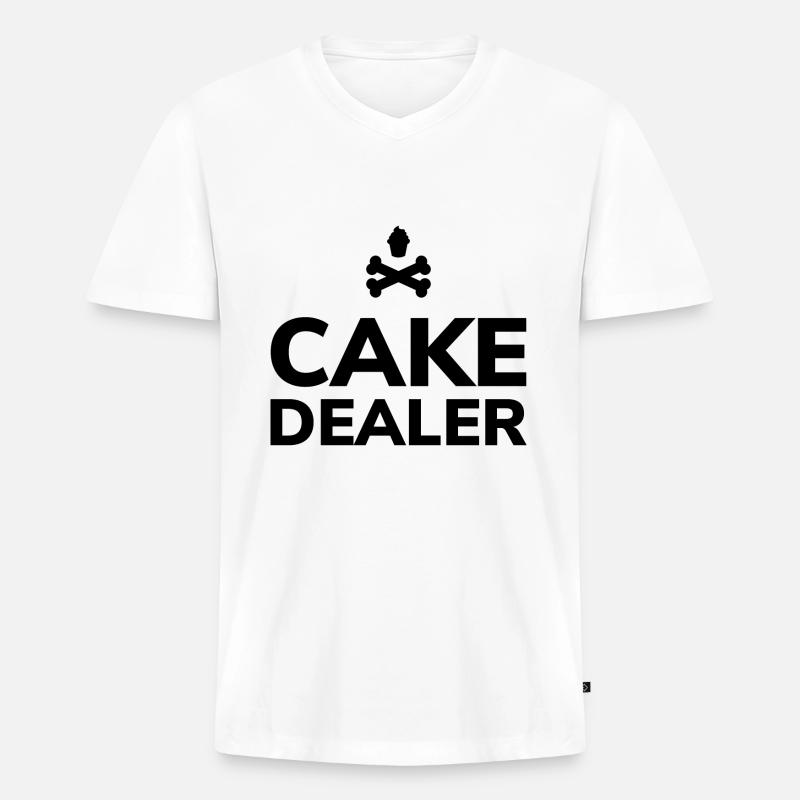 Bäcker Bäckerin - Männer Premium Bio T-Shirt mit V-Ausschnitt - Weiß