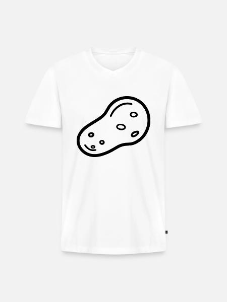 potato - Men's Premium Organic T-shirt with V-neck - white